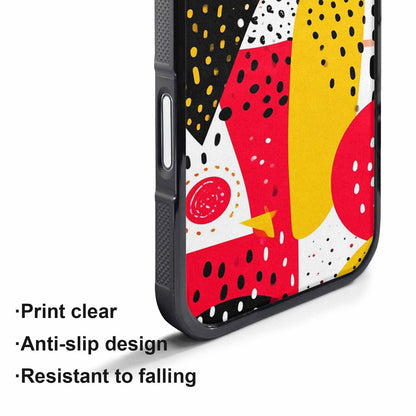 iPhone 17 Pro Max Case — Memphis Art Pattern Retro Vintage, Custom Print Case Cover