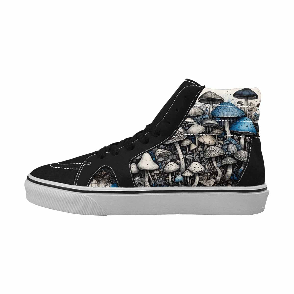 MEN'S Mushrooms (general) High Top Canvas Cottagecore Sneakers