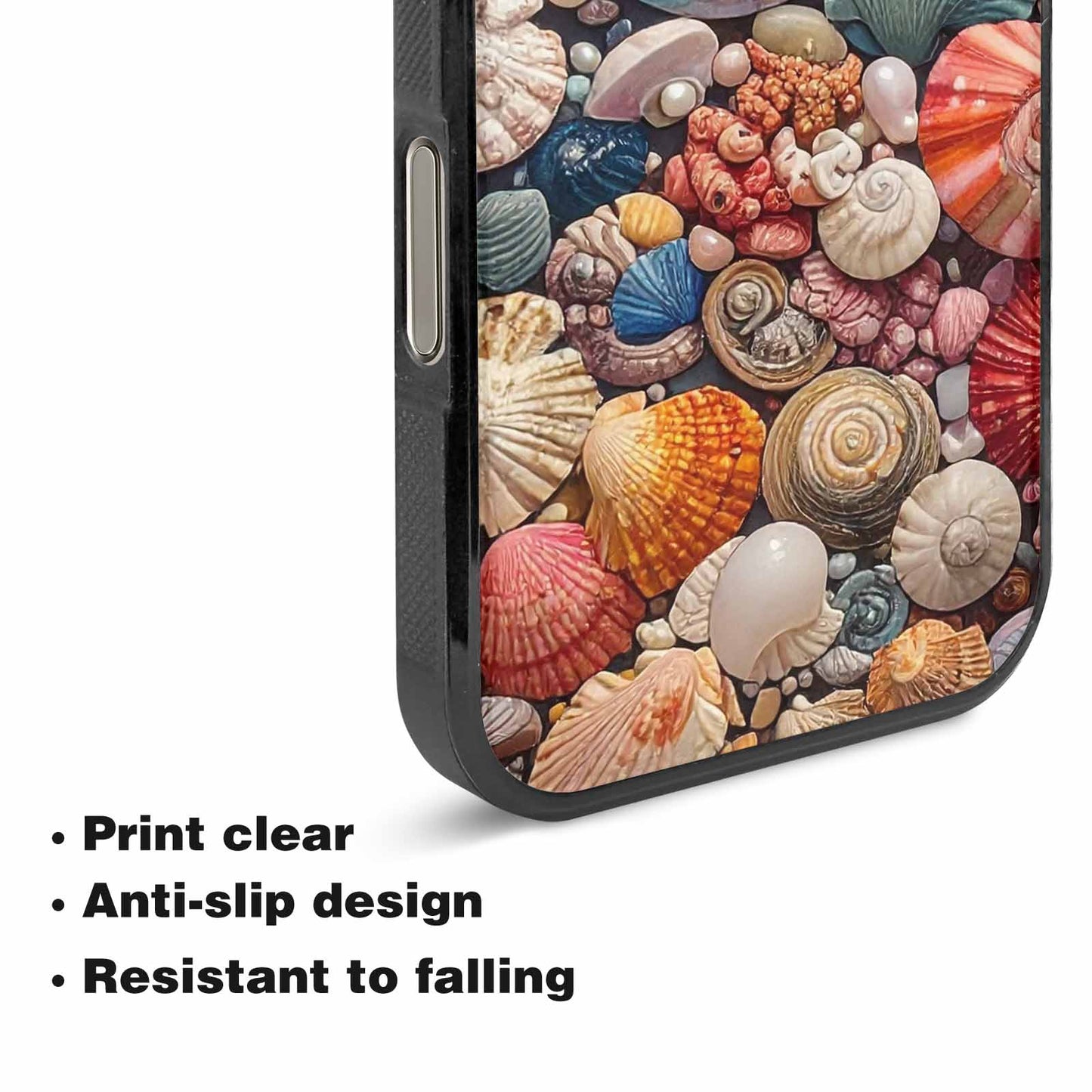 iPhone 16 Pro Case — Seashell Collage Seashell Collage Pattern Hundreds, Custom Print Case Cover