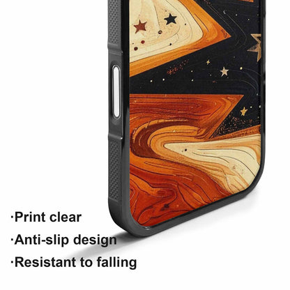 iPhone 17 Case — Foil Wood Grain Galaxy Space, Custom Print Case Cover