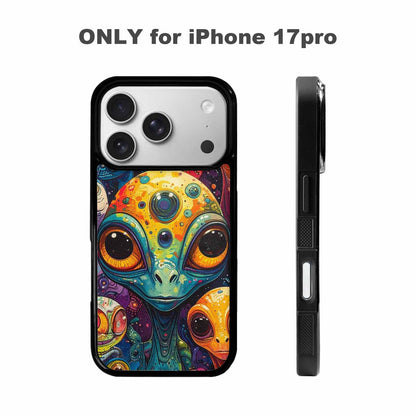 iPhone 17 Pro Case — Cartoon Alien Characters Alien Scifi, Custom Print Case Cover