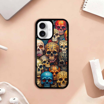 iPhone 17 Case — Skulls Animal Print Gothic Skulls, Unique Phone Case Design