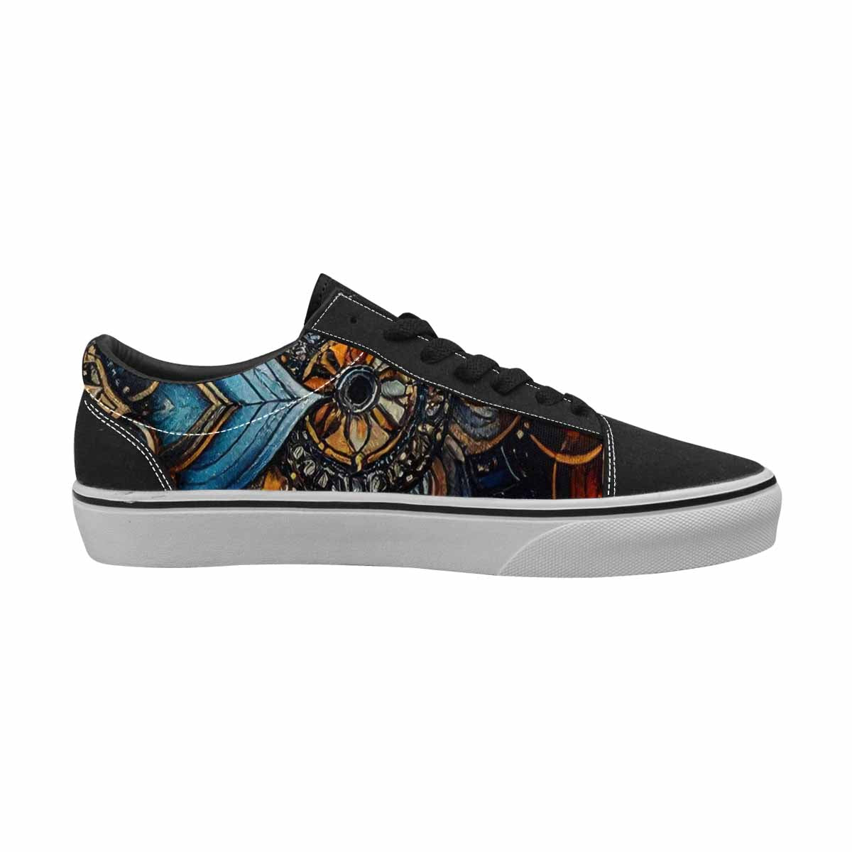 WOMEN'S Mandala Medallion Lace-Up Canvas Kaleidoscope Custom Sneakers
