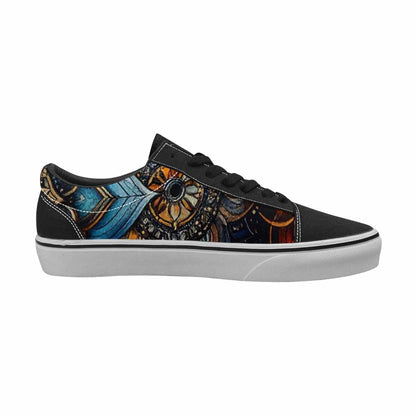 WOMEN'S Mandala Medallion Lace-Up Canvas Kaleidoscope Custom Sneakers