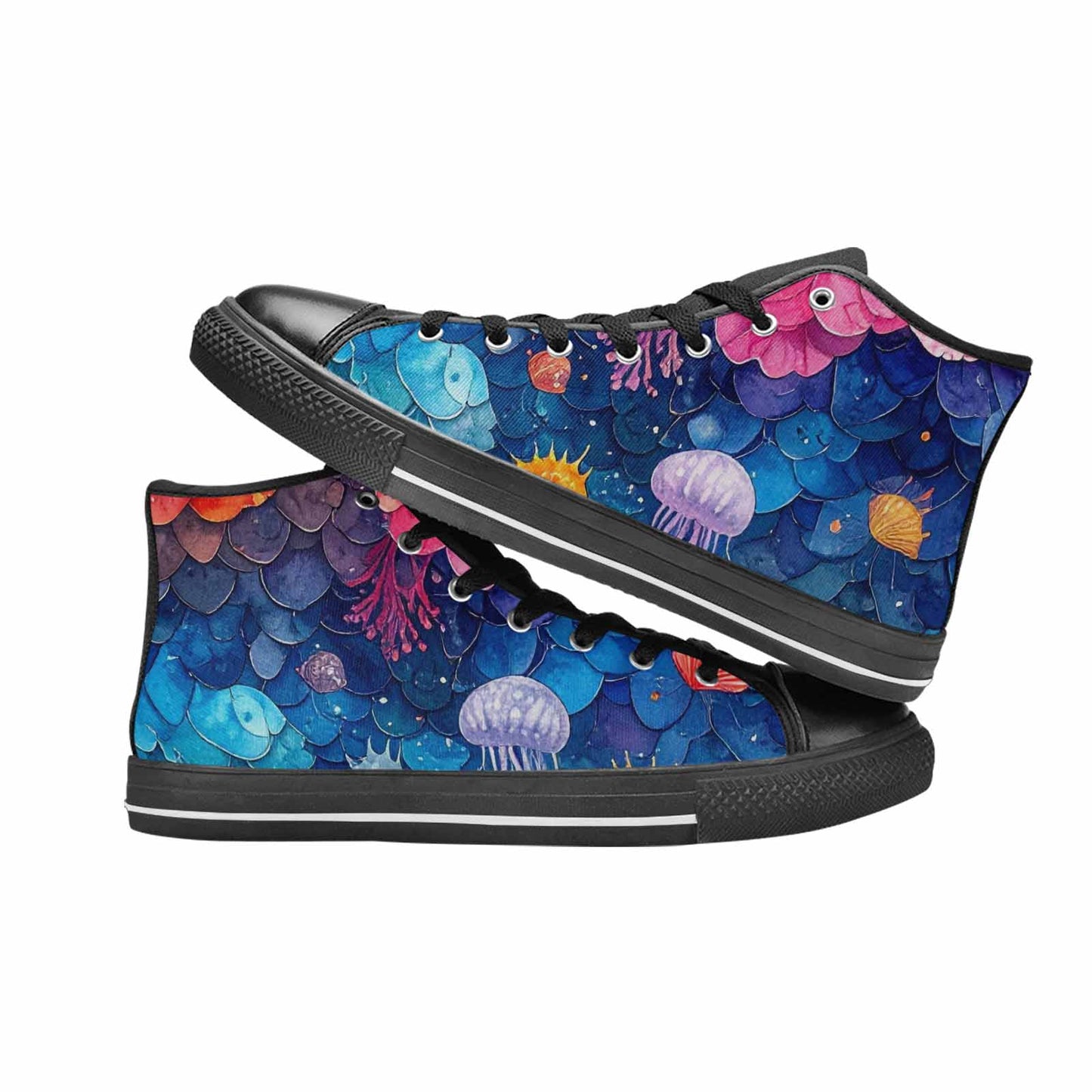 MEN'S Fish Scale Coral High Top Canvas Y2K Shoes