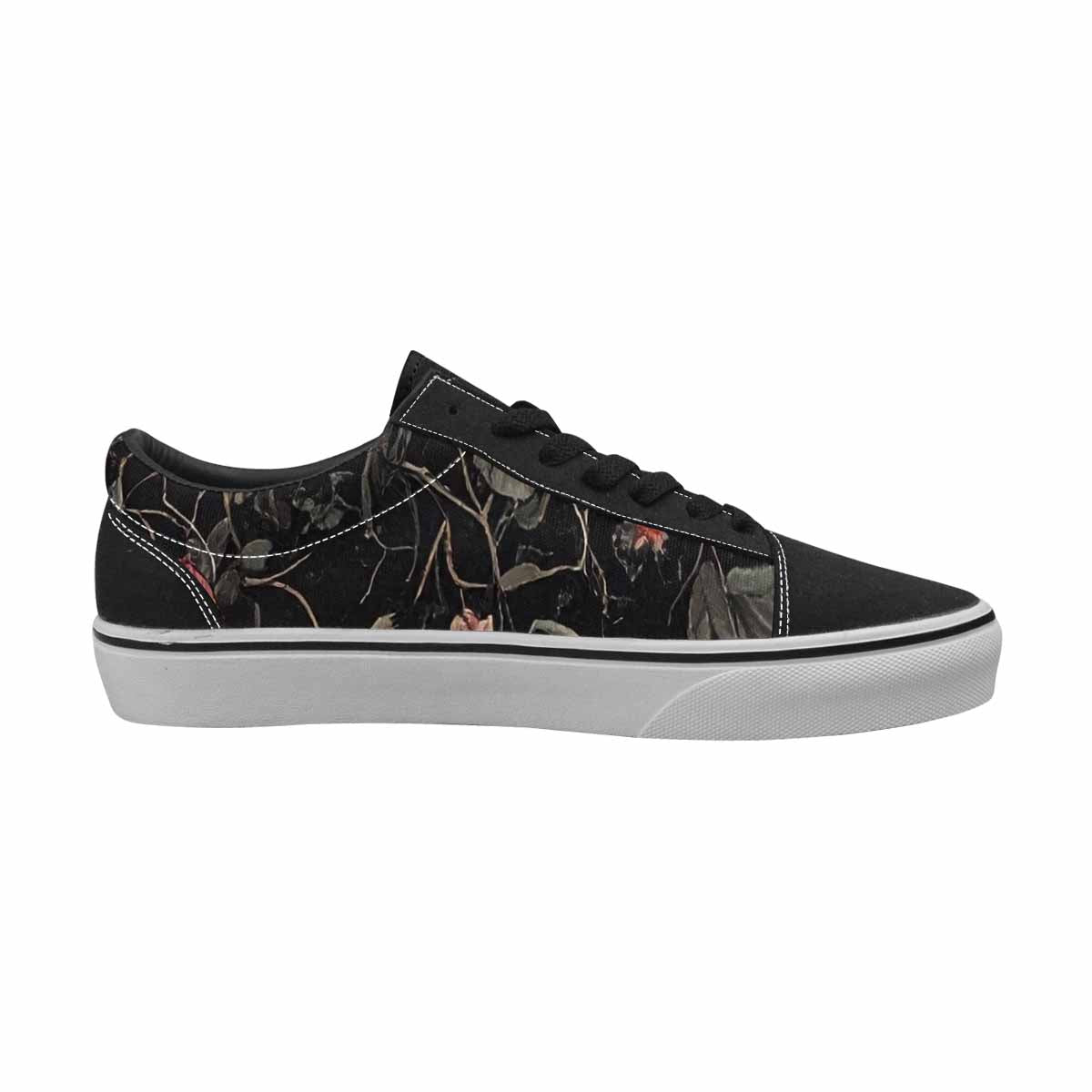 MEN'S Skulls - Roses Canvas Lace-Up Vivid Sneakers