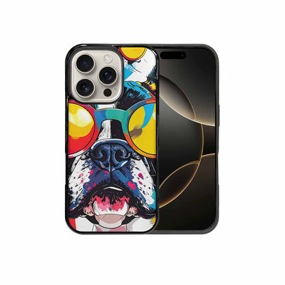 iPhone 16 Pro Case — French Bulldog Pop Art Pattern, Custom Designed Case Cover