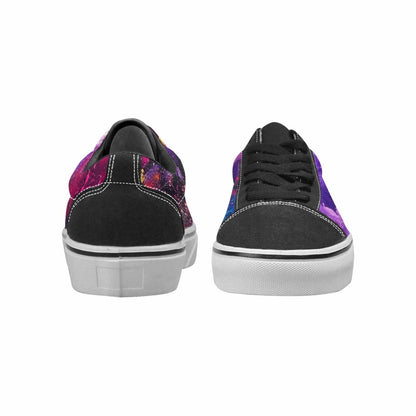WOMEN'S Galaxy Nebula Galaxy Nebula Lace-Up Canvas Vibrant Chaos Sneakers