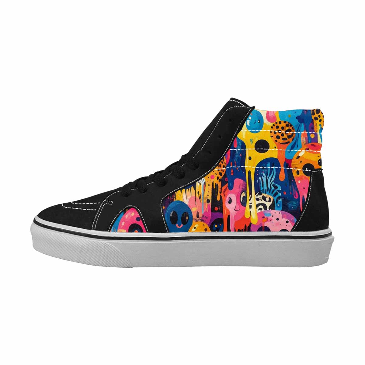 MEN'S Melting Aliens High Top Canvas Vivid Sneakers