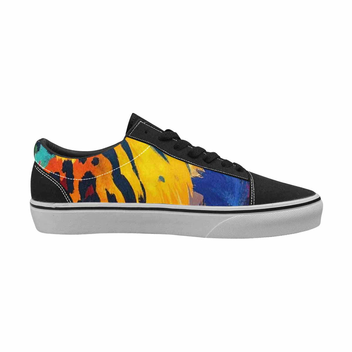 WOMEN'S Full Color Vibrant Animal Lace-Up Canvas Grunge Shoes