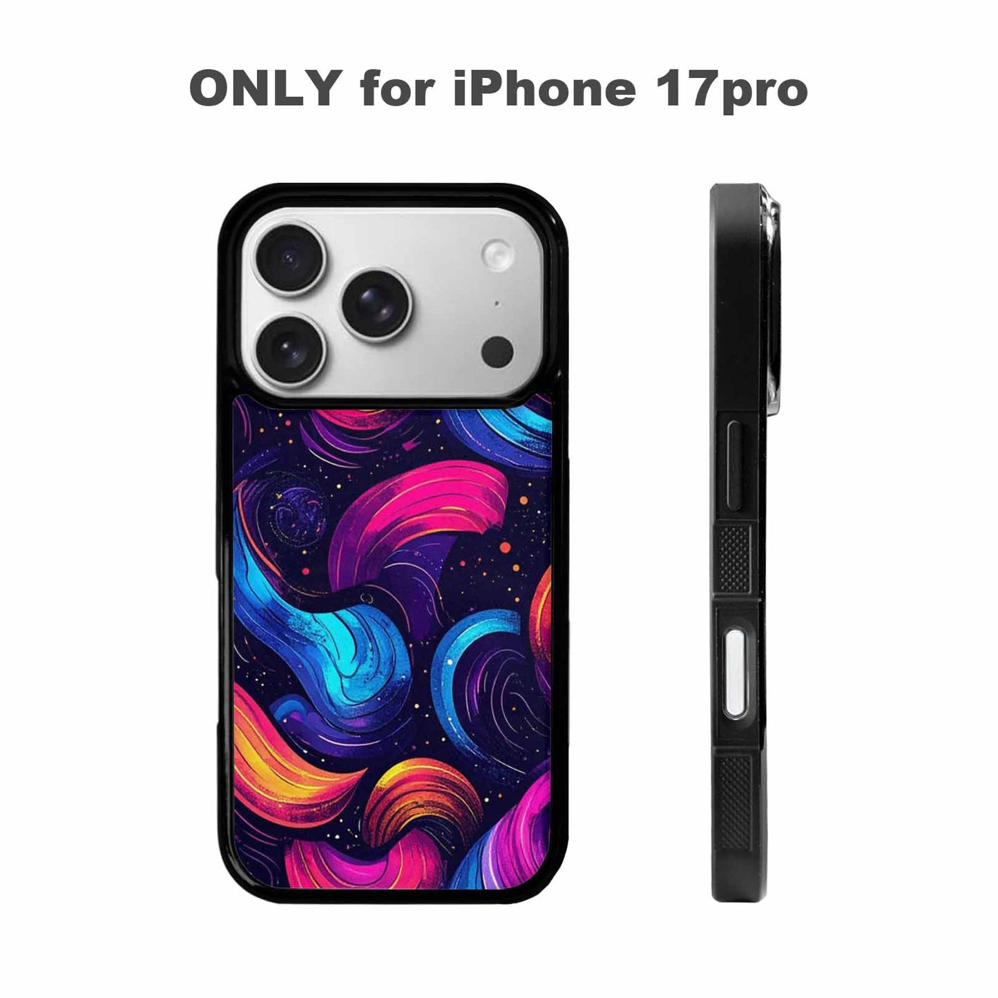 iPhone 17 Pro Case — Rose Galaxy Art Seamless Pattern Galaxy, Customized Protective Case