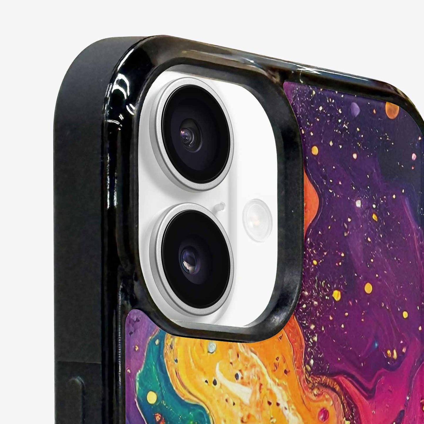 iPhone 16 Case — Galaxy Art Colorful Cosmic Dust Small, Custom Phone Case