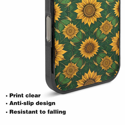 iPhone 16 Pro Case — Sunflower Mandala Kaleidoscope, Original Design Phone Case