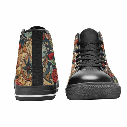 MEN'S Old School Tattoo High Top Canvas Dark Academia Sneakers
