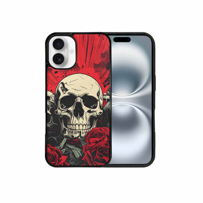 iPhone 16 Plus Case — Skull Dark Art Gothic Print, Custom Designed Case Cover