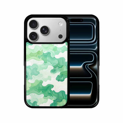 iPhone 17 Pro Case — Camo Mint Green White Camo, Custom Printed Phone Case