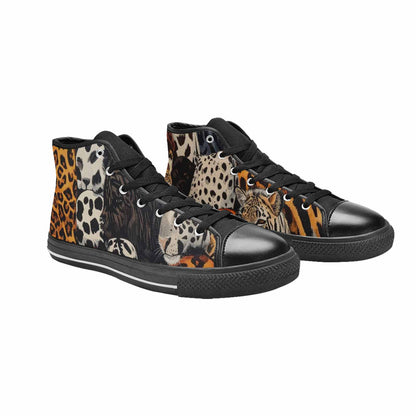 WOMEN'S Animal Print High Top Canvas Dark Academia Shoes