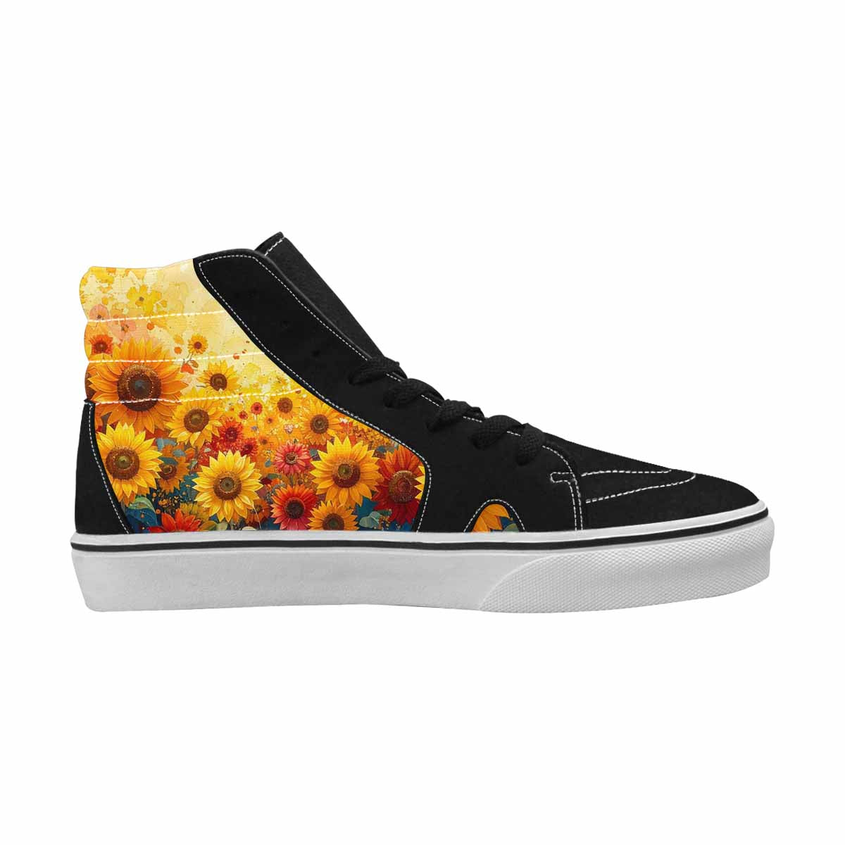 MEN'S Sunflower Burst High Top Canvas Melting Art Sneakers