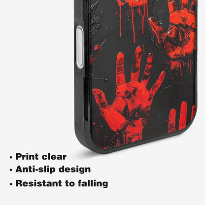 iPhone 16 Case — Halloween Splatter Handprint, Original Design Phone Case