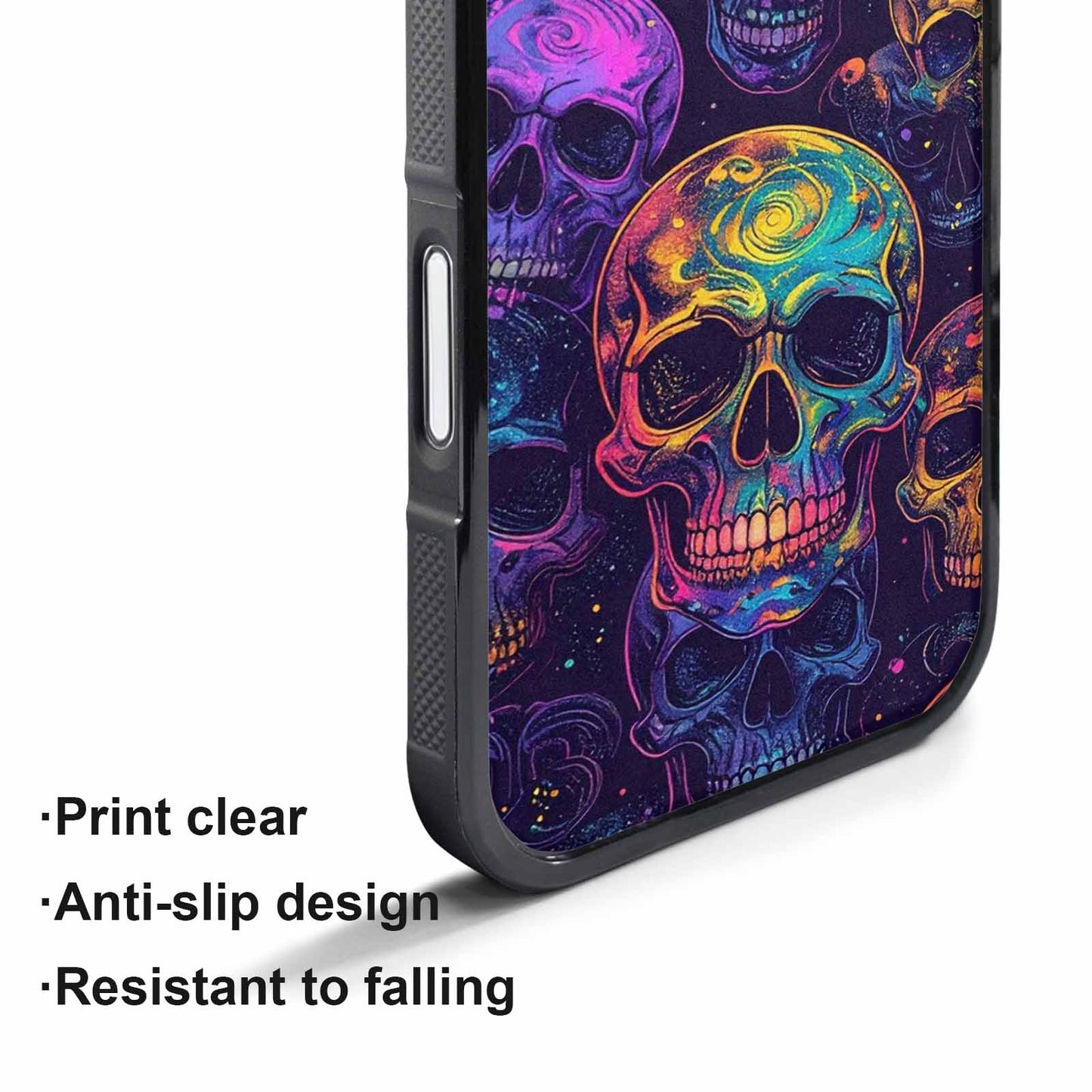 iPhone 17 Pro Max Case — Galaxy Skulls Art Seamless Gothic Skulls, Custom Art Phone Cover