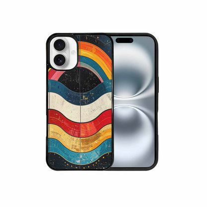iPhone 16 Plus Case — Retro Wave Scallop Stripe Small Lma, Custom Art Phone Cover