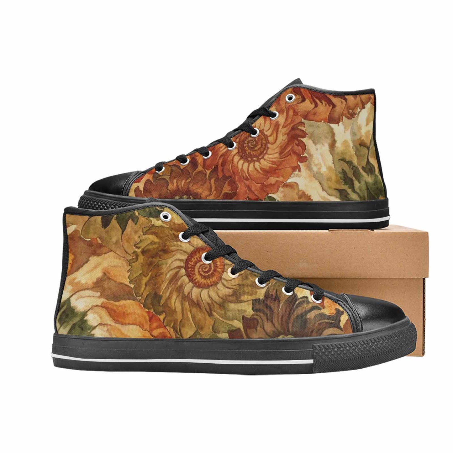MEN'S Tie Dye - High Top Canvas Dark Academia Custom Sneakers