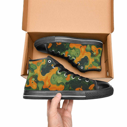 WOMEN'S Military Camouflage Blotch High Top Canvas Y2K Custom Sneakers
