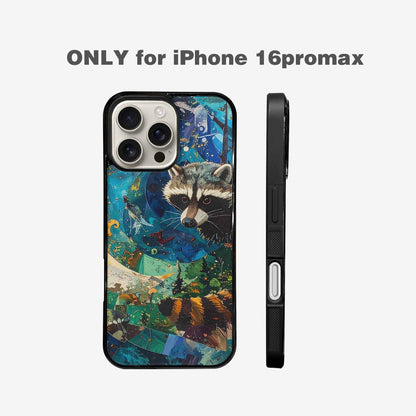 iPhone 16 Pro Max Case — Raccoon Bandit Raccoon Bandit Pattern Hundreds, Original Design Phone Case