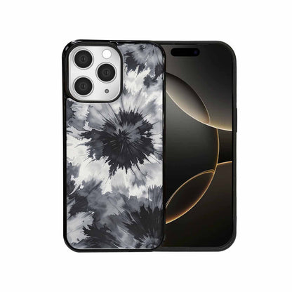 iPhone 15 Pro Max Case — Tie Dye Black And Gray Blended, Custom Print Case Cover