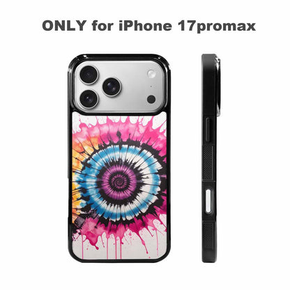 iPhone 17 Pro Max Case — Tie Dye Swirls Black Tie Dye, Custom Designed Case Cover
