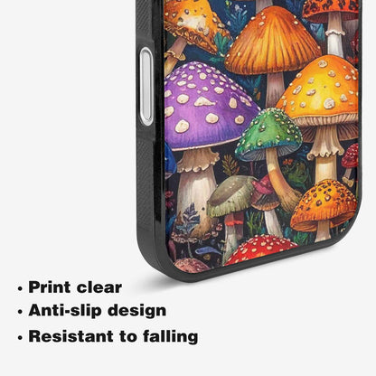 iPhone 16 Plus Case — Mushrooms Pattern Hundreds Of 0x7, Custom Print Case Cover