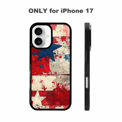iPhone 17 Case — Patriotic Stars And Stripes Galaxy Space, Custom Art Phone Cover