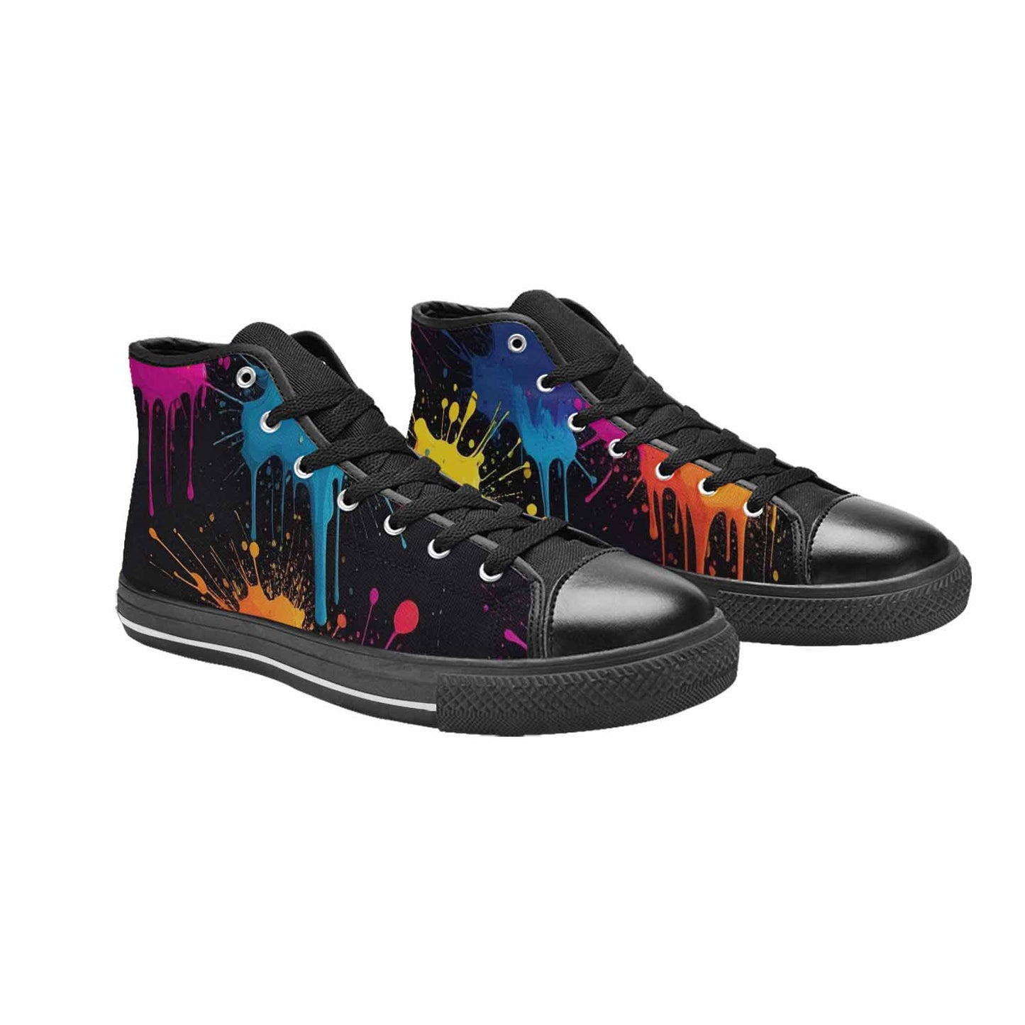 MEN'S Paint Splatter High Top Canvas Vivid Shoes