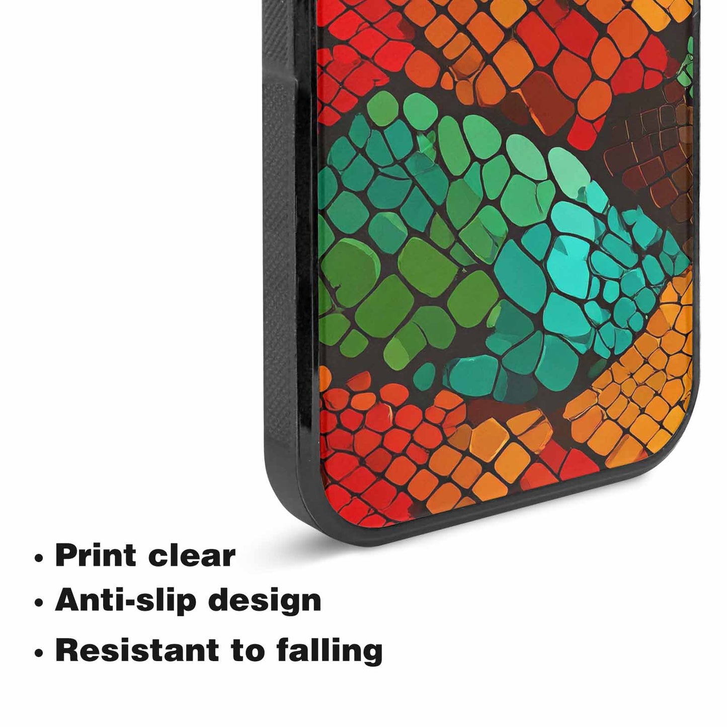 iPhone 15 Plus Case — Dark Snake Print Custom, Unique Phone Case Design
