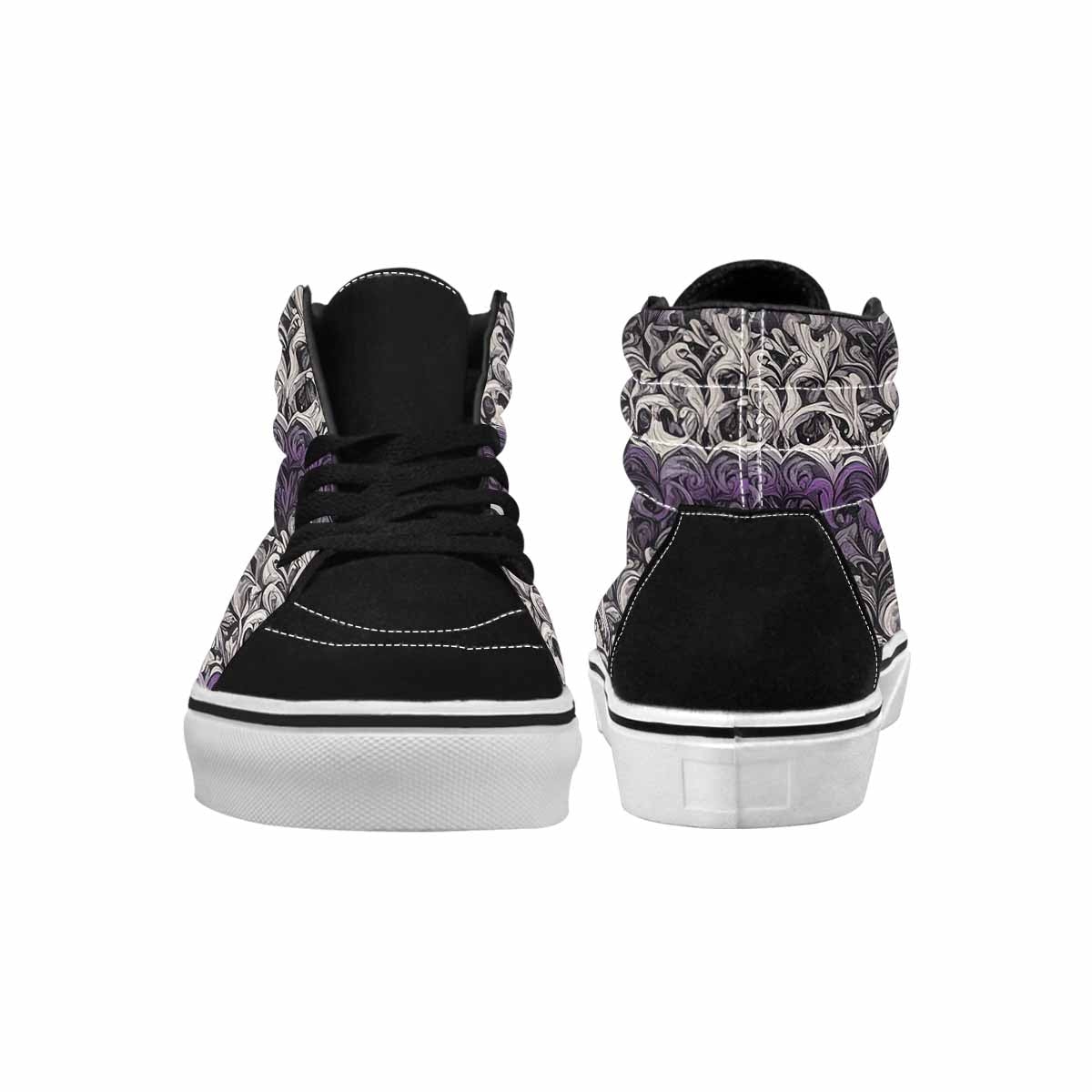 WOMEN'S Asexual Flag Color High Top Canvas Y2K Custom Sneakers