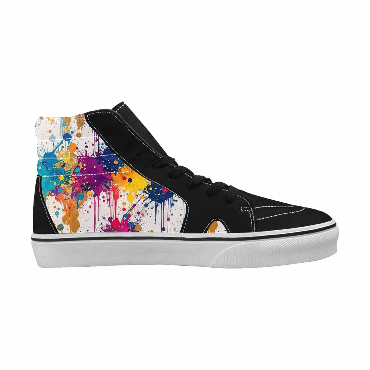 WOMEN'S Paint Splatter High Top Canvas Dark Academia Custom Shoes