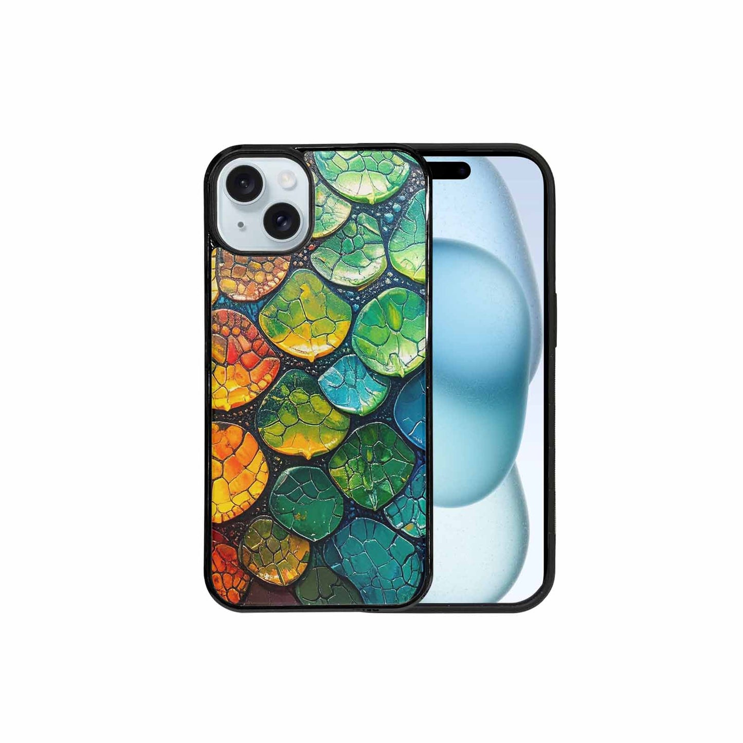 iPhone 15 Plus Case — Reptile Scale Full Color Vibrant Reptile, Custom Art Phone Cover
