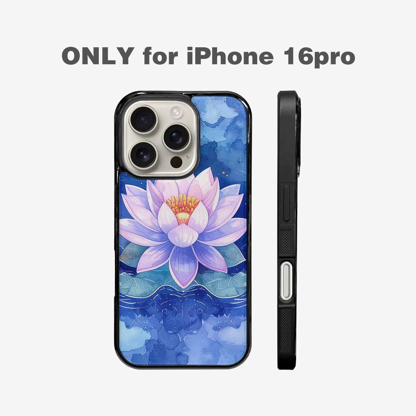 iPhone 16 Pro Case — Water Lilies Impressionist, Custom Designed Case Cover