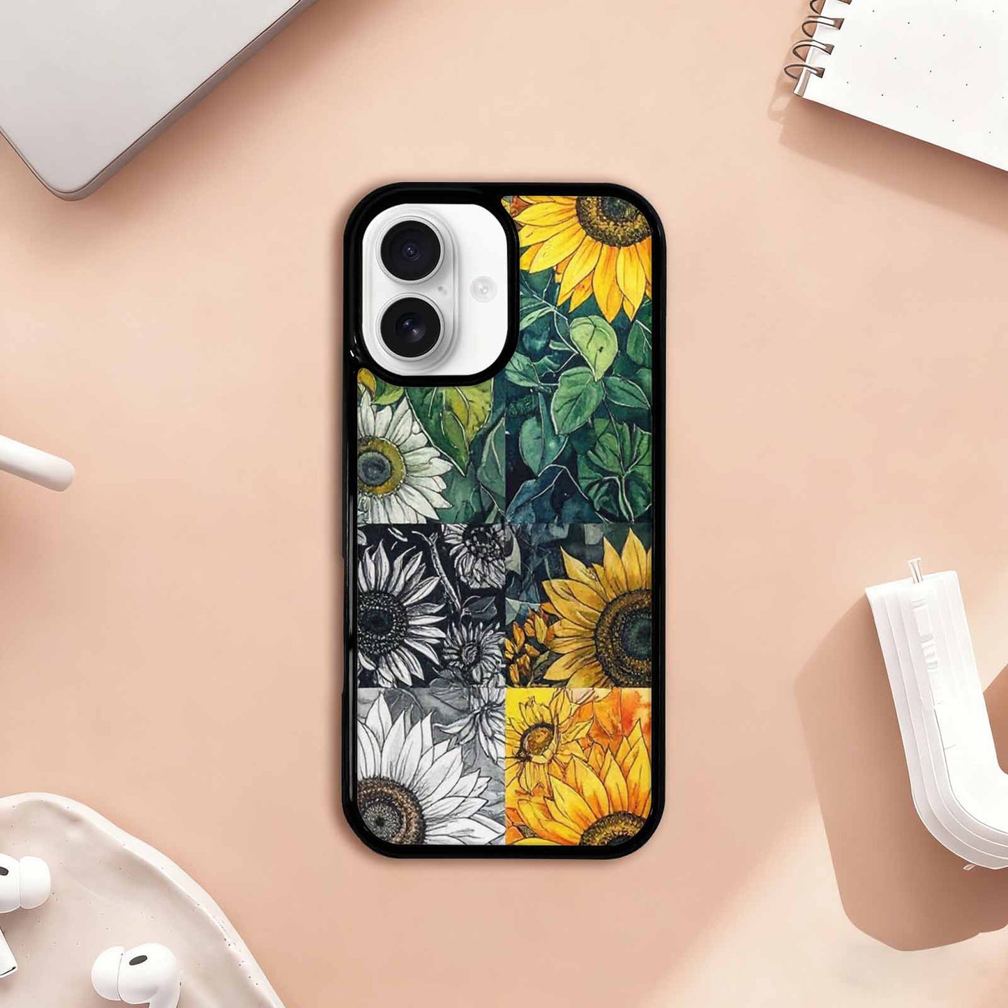iPhone 17 Case — Small Sunflower Pattern, Randomly Floral, Personalized Phone Case