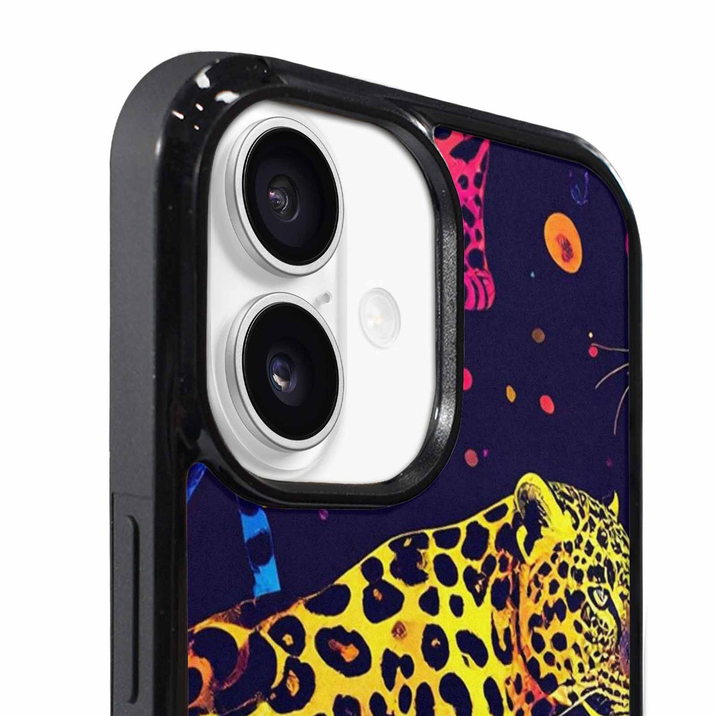 iPhone 17 Case — Leopard Print Neon Seamless Animal Print, Unique Phone Case Design