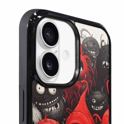 iPhone 17 Case — Black &amp; Red Ink Cartoon Cute, Original Design Phone Case