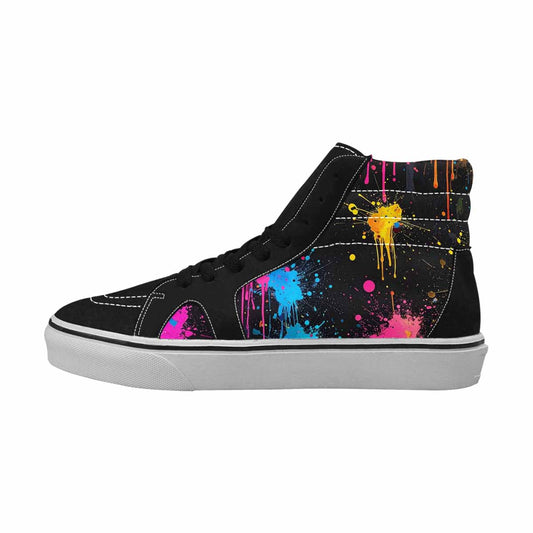 MEN'S Paint Splatter High Top Canvas Dark Academia Custom Sneakers