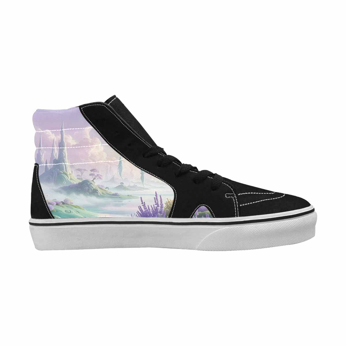 MEN'S Surrealist Dreamscape High Top Canvas Cottagecore Shoes
