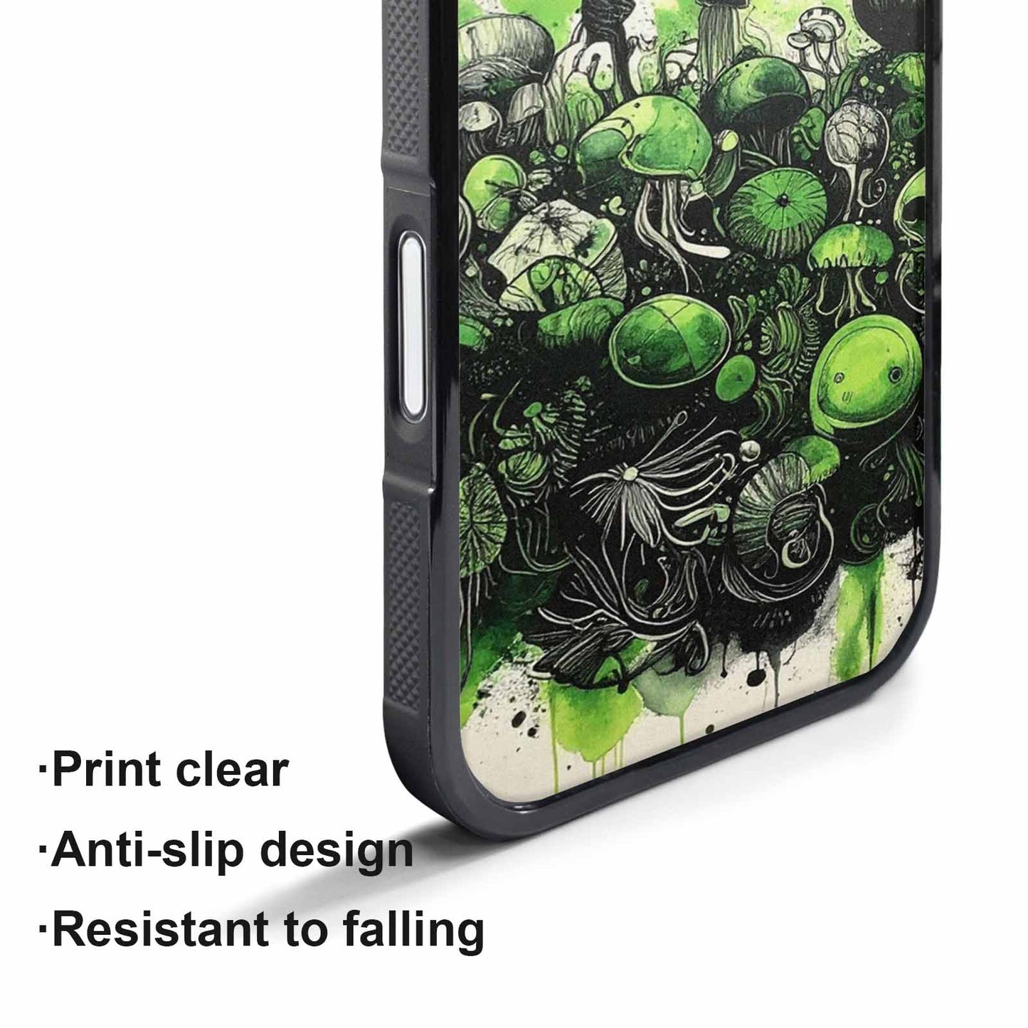 iPhone 17 Pro Max Case — Sea Creature Burst Black Original Art, Custom Designed Case Cover