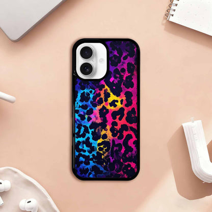 iPhone 17 Case — Leopard Print Neon Seamless Animal Print, Custom Art Phone Cover