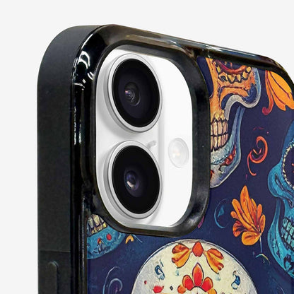iPhone 16 Case — Day Dead Sugar Skull Art 100s, Customized Protective Case