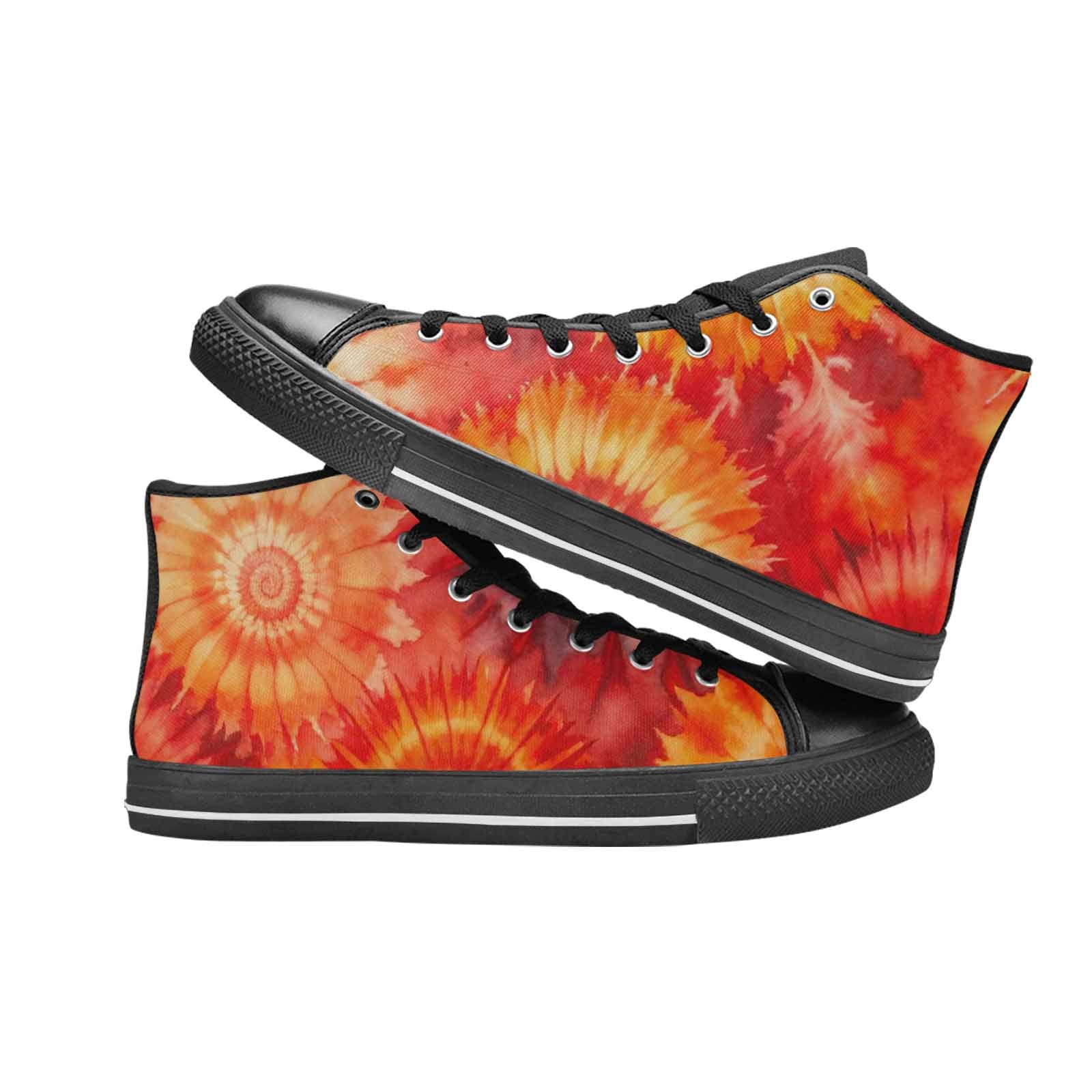 WOMEN'S Tie Dye - High Top Canvas Aesthetic Custom Shoes