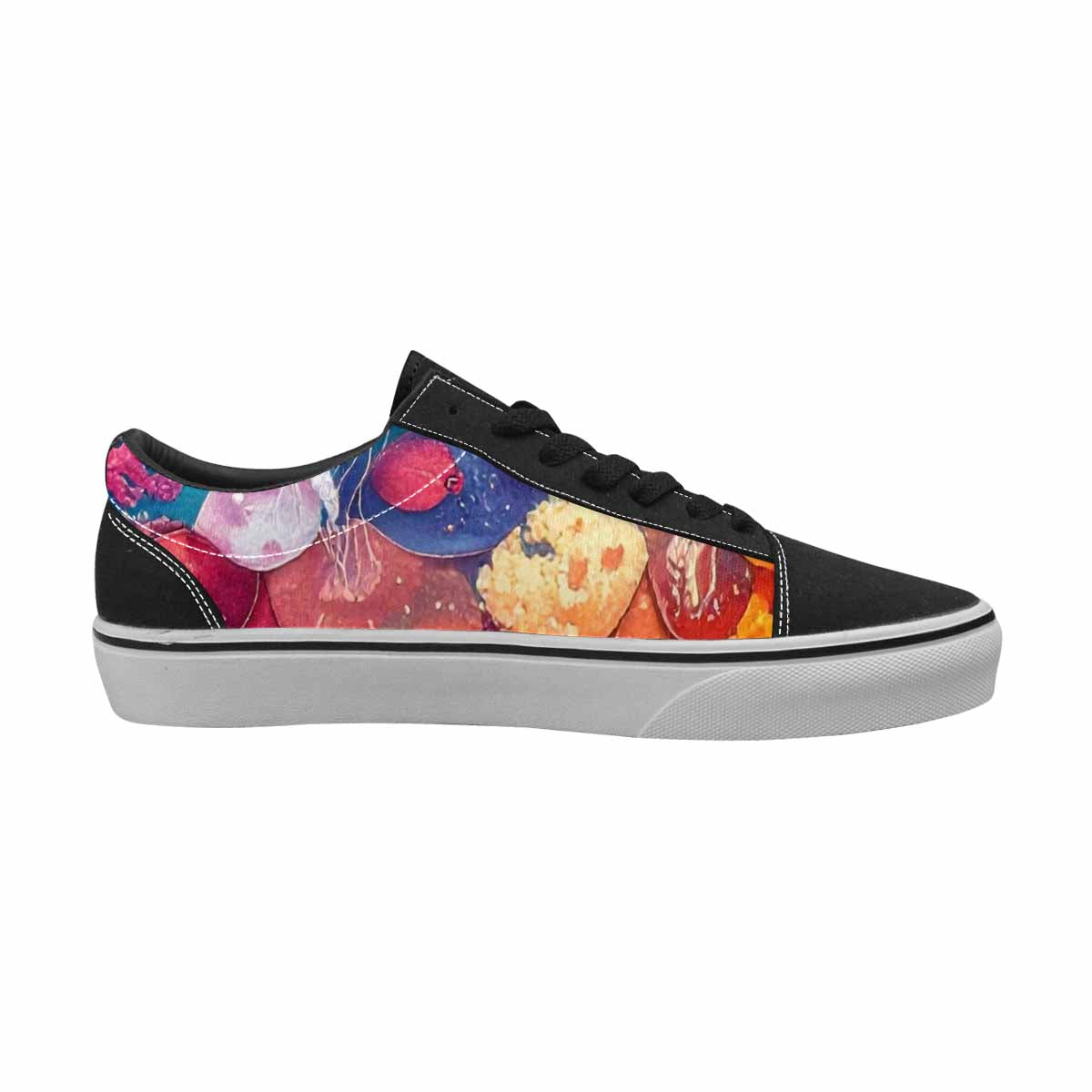 MEN'S Fish Scale Coral Canvas Lace-Up Vivid Custom Shoes