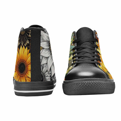 MEN'S Sunflower High Top Canvas Cottagecore Shoes