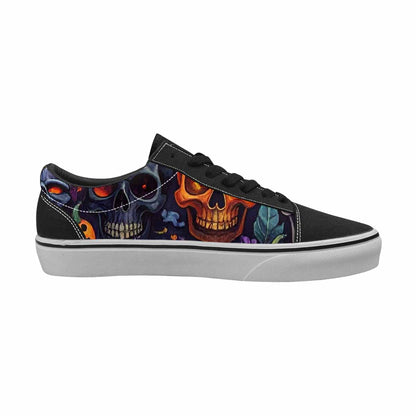 WOMEN'S Skulls - Halloween Canvas Lace-Up Grunge Custom Shoes